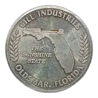 Vintage 1 oz Silver The Sunshine State: Oldsmar, Florida Round