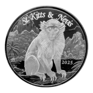 Scottsdale Mint 2025 Vervet Monkey EC8 St. Kitts & Nevis 1oz Silver Coin