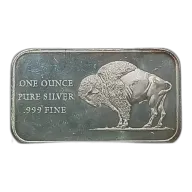 1776-1976 America Bi-Centennial 1 oz Silver Bar US Liberty Bell Bison Buffalo VINTAGE