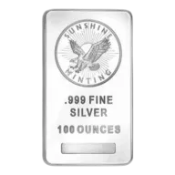 100 oz Sunshine Mint Silver Bar