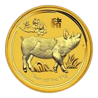 2019 2 oz Australia Gold Lunar Pig BU - Series II