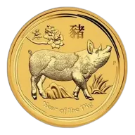 2019 2 Oz Australia Gold Lunar Pig (Series II) - BU