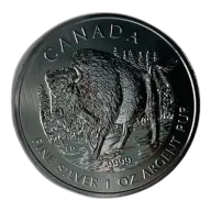 2013 1 Oz Canadian Wood Bison Silver Coin (Wildlife Series) - BU