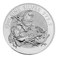 Pre-Owned UK Royal Mint Valiant 10oz Silver Coin - Mixed Dates - VAT Free