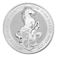 Pre-Owned 2021 UK Queen's Beasts The White Horse of Hanover 10oz Silver Coin - VAT Free