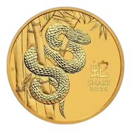 2025 P Australia Gold Lunar Series III Year of the Snake 1 oz $100 - BU