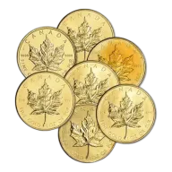 Canada Gold Maple Leaf 1 oz $50 - Random Year - Impaired
