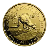 $50 Australia Gold Kangaroo 1/2 oz .9999 Fine Random Year BU