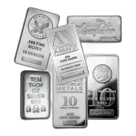 10 oz .999 Fine Silver - Mixed Bars (Secondary Market)