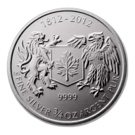 3/4 oz RCM Silver War of 1812 - 2012