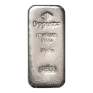 1 Kilogram Degussa Silver Bullion Bar
