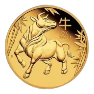 2021 1/4 Oz Australia Gold Lunar Ox (Series III) - BU