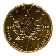 1 Oz Gold Canadian Maple Leaf (Random Year, Imperfect Condition)