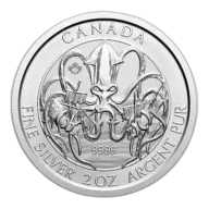 2020 2 oz Canadian Kraken Silver Coin - Creatures of the North