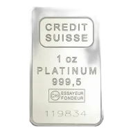 1 oz Platinum Bar | Credit Suisse
