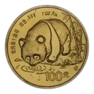 1987 1 oz Gold Panda 100 Yuan Bullion Coin
