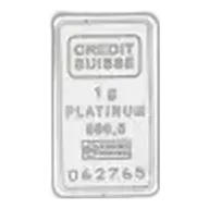 Credit Suisse Platinum 1g Bullion Bar - Pre-Owned