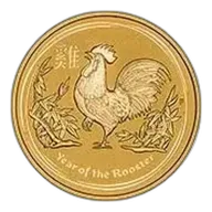 2017 2 oz Gold Coin Lunar Year of the Rooster Perth Mint Bullion