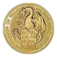 2017 1 oz Queen's Beasts Red Dragon Gold Coin