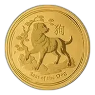 2018 2 oz Gold Coin Lunar Year of the Dog Perth Mint Bullion