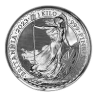 2023 King Charles III Britannia 1 kg Silver Bullion Coin - Pre-Owned