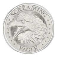 1 oz Screaming Eagle Silver Round - High Relief