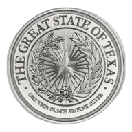 1 oz Texas Seal Silver Round