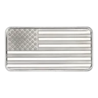 10 oz SilverTowne United States Flag Silver Bar