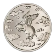 1 oz When Pigs Fly Silver Round