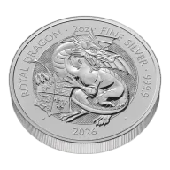 The Royal Mint Tudor Beasts 2026 Royal Dragon 2oz Silver Bullion Coin (2oz)