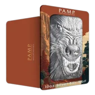 10oz Silver PAMP USA into the Wild Wolf