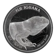 2015 1oz Fiji Iguana Silver Coin