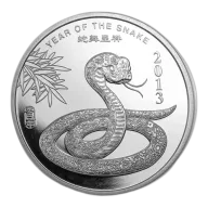 2013 1 oz Silver Year of the Snake Apmex Round