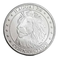 1 oz Lion Cornerstone Silver Round (Toned)