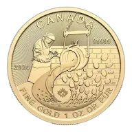 RCM Gold Coin (.99999), 1 oz Klondike - From Dore to Refining Gold - 2024