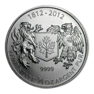 2012 Canadian War of 1812 Silver Coin 3/4oz