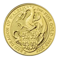 2017 1 oz Great Britain Queen's Beast Gold Coin - Dragon
