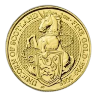 2018 1 Oz Great Britain Queen's Beast Gold Coin (Unicorn) - BU