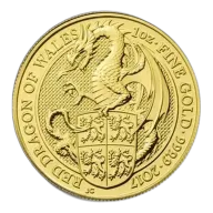 2017 1 Oz Great Britain Queen's Beast Gold Coin (Dragon) - BU