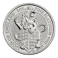 Pre-Owned 2017 UK Queen's Beasts The Lion 1oz Platinum Coin - VAT Free