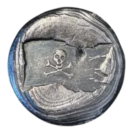 1 oz .999 Fine Silver Round - Pirate Flag Round (Secondary Market)