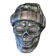 7.97 oz .999 Fine Silver Bar - Beanie Skull - Secondary Market