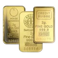 2 Gram .9999 Fine Gold - Mixed Bars (Secondary Market)