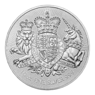 Pre-Owned UK Royal Arms 10oz Silver Coin - Mixed Dates - VAT Free