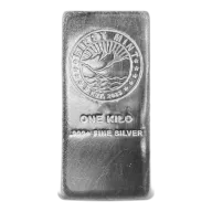 1 kg First Mint Cast Silver Bar
