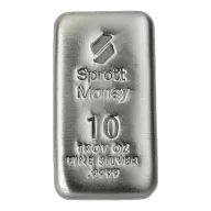 10 oz Silver Sprott Cast Bar
