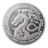 1 oz Lunar Dragon Silver Round First Mint