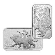 Pre-Owned The Royal Mint Una and The Lion 1oz Silver Bar - Mixed Designs