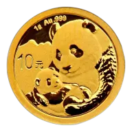 1 gram China Gold Panda - BU - Sealed (Year Varies)