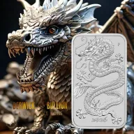 Perth Mint 2026 Dragon 1oz Silver Rectangular Bullion Coin in Capsule (1oz)